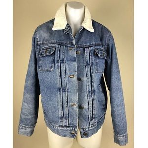 Vintage Ralph Lauren Denim Trucker Jacket Sherpa